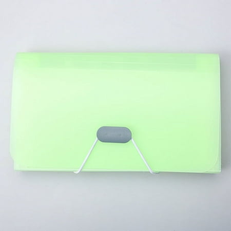 Nvzi-c Expanding File Folder-Hand-held 13 Pockets Organizer Folder PP Wallet Organizer for Cards Receipts Coupons and Tickets(Green)