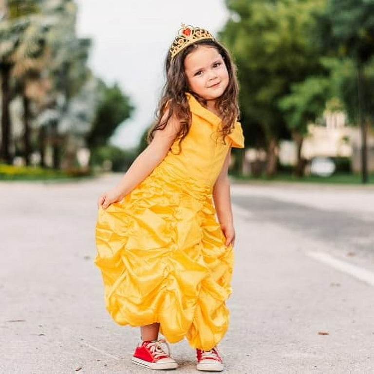 Uplus ME Girls Belle Costume Dress Kids Halloween Birthday Cosplay - Main Image