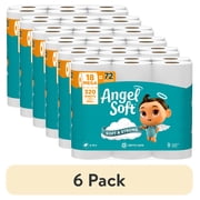(6 pack) Angel Soft 2-Ply Toilet Paper, 18 Mega Rolls, 320 Sheets per Roll