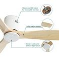 thumbnail image 6 of Sofucor 52 Inch Modern Flush Mount Ceiling Fan with Wood Blades, 6 of 6