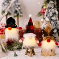 thumbnail image 3 of 4 pcs Christmas decoration items Q edition rudolph luminescent faceless dwarf pendant with lamp, 3 of 5