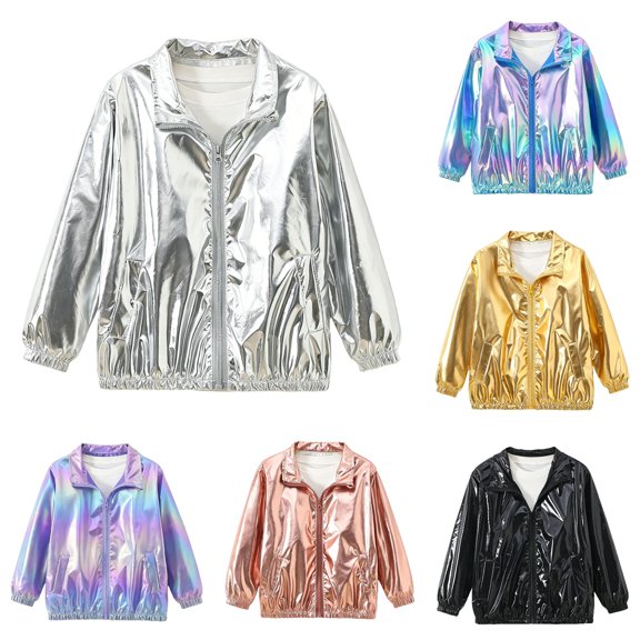 TBWNWG Boys Girls Autumn Zip Up Collared Casual Jacket Fashion Outerwear Coat