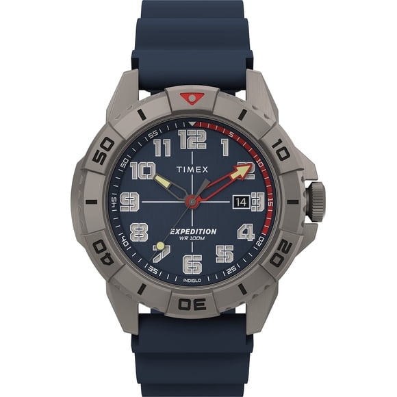 Timex Men's Expedition North Ridge 41mm Watch - Blue Dial Titanium Case Blue Strap