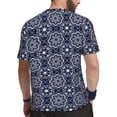 thumbnail image 2 of Wukai Geometry Flower Print Men's Short-Sleeved Mesh T-Shirt,Quick-Dry Short Sleeve Workout T-Shirt-Medium, 2 of 8
