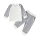 thumbnail image 1 of Gibobby Conjunto 2 uds. de ropa de bebé Conjunto de ropa interior de manga larga para niños y niñas pequeñas, pantalones(N, 12-24 Meses), 1 of 5