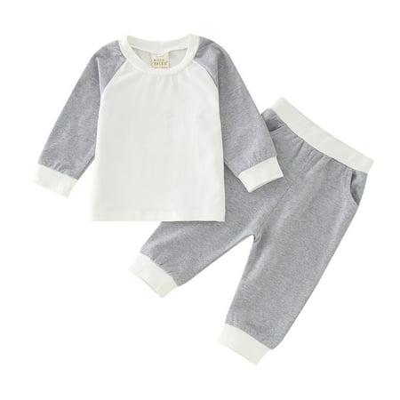 

Girls Outfits Winter Long Sleeve Tops Pants Two Pieces Set Underwear Set Toddler Girl Clothes N 3 Months-6 Months