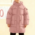 thumbnail image 2 of REDARER Girls Long Puffer Coat, Thickened Hooded Down Jacket for Kids, Warm Winter Outerwear for Cold Weather Comfort,Size:8-9 Years, 2 of 5