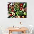 thumbnail image 3 of PRATYUS  Canvas Wall Art Fruit and Vegetable Ingredients Picture Dining Room Canvas Painting for Home Wall Decor, Vegetable Framed Artwork for Kitchen Restaurant Decoration Ready to Hang, 3 of 5