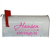 Personalized VWAQ Mailbox Custom Family Name Street Address Decal Set
