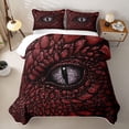 thumbnail image 2 of Homewish Dragon Eye Twin Quilt Set,Black Red Twin Coverlet Set,2-Piece, 2 of 7