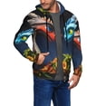 thumbnail image 2 of Kdxio Playful Colorful Dragons Flowers Print Men Hoodies Casual Hoodies for Men with Zip Pockets Full Zip Long Sleeve Sweatshirt Sports Hooded Jacket-XX-Large, 2 of 5