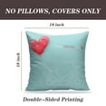 thumbnail image 2 of LALILO Throw Pillow Covers Bicycle With Colorful Balloons Love Heart Cushion Cover 18" x 18", 2 Pack, 2 of 6