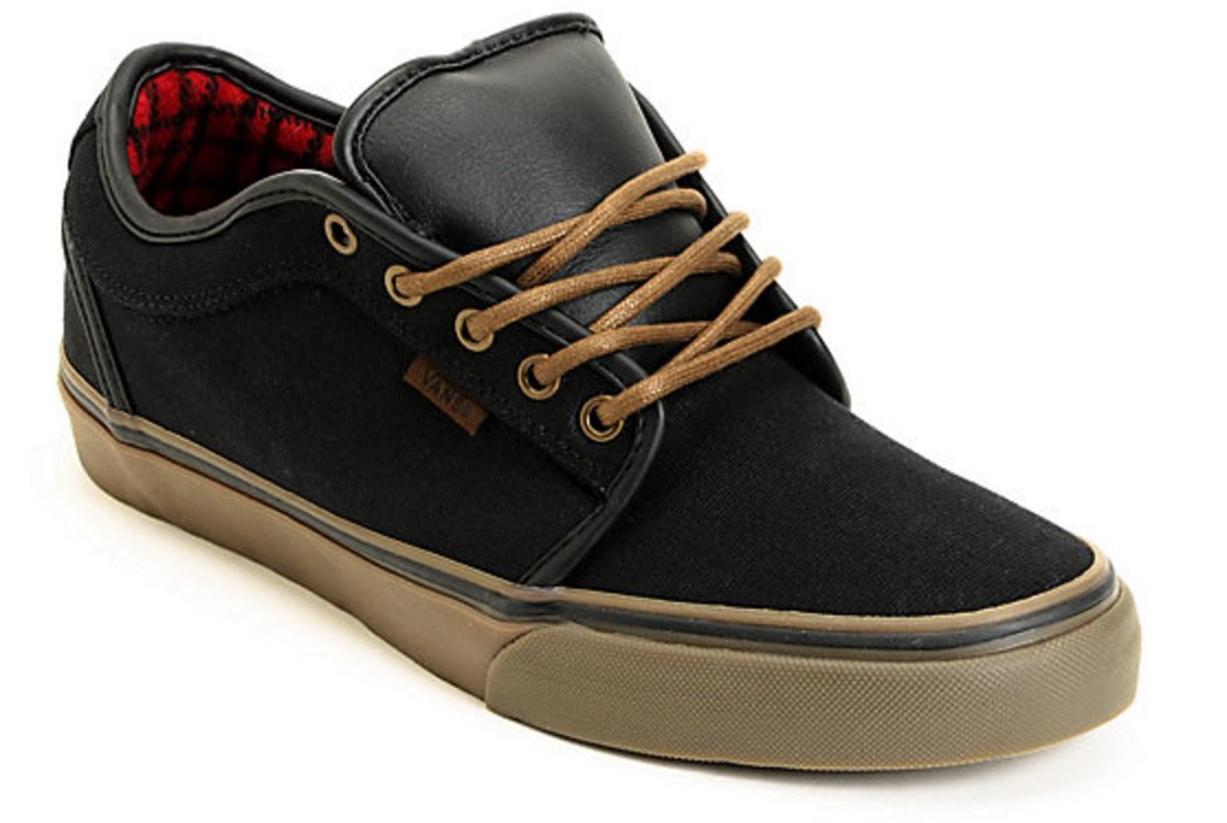 Vans Chukka Low Skateboarding Shoes Black/ Gum/ Flannel Walmart.com