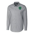 thumbnail image 2 of Men's-Cutter & Buck  Charcoal Seattle Sounders FC Stretch Oxford Stripe Tri-Blend Long Sleeve Button-Down Shirt, 2 of 3