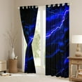 thumbnail image 3 of Feelyou Neon Blue Lightning Black Out Curtains for Kid, Nature Scenery Curtains Pack of 2 (42x63 Each), Tornado Storm Bedroom Curtains, Blackout Curtains Room Decor, 3 of 6