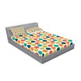 thumbnail image 2 of Ambesonne Vintage Fitted Sheet & Pillow Sham Set, Hipster Polka Dots Tile, Full, Multicolor, 2 of 2