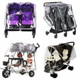thumbnail image 2 of MELIVO 1Pc Double Strollers Rain Cover Windproof Protective Sleeve Case for Twin Baby Prams Side by Side/Front Rear, 2 of 7