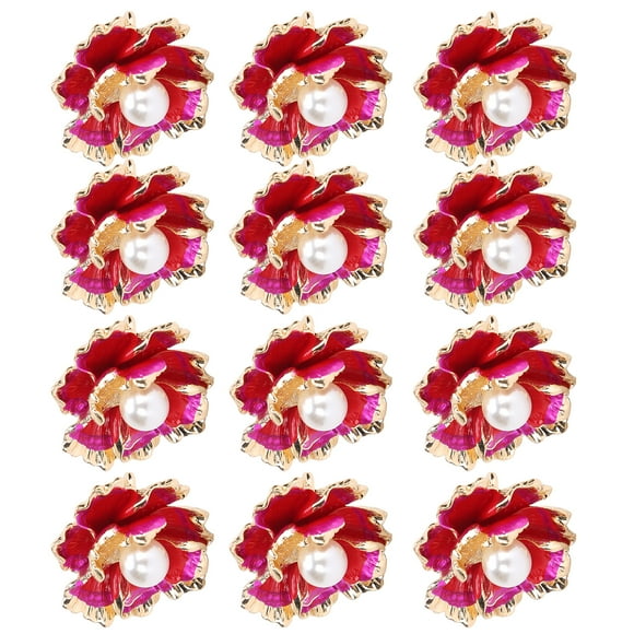 Boutons de Vêtement, 12 Pcs Embellissements de Vêtements Faux Flatback Faux Bouton de Perle Embellissements de Vêtements Haut de Gamme