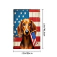 thumbnail image 4 of Amhnf Dachshund Dog With American Flag Garden Flag For Home Outdoor Garden Yard Decor 12x18 inch, 4 of 5