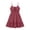 Wine, variant on HBBIKVI Smocked Waist Mini Dress for Women Summer Off-Shoulder Sleeveless Fit and Flare Dress with Tiered Ruffle Hem and Front Tie Detail for Vacation Outings