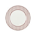 thumbnail image 1 of Holiday Time Christmas Red Stripe Ceramic Salad Plate, 9-inch, Festive Dinnerware, 1 Piece, 1 of 6