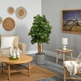 thumbnail image 4 of Nearly Natural 5' Fiddle Leaf Artificial Tree in Natural Jute Planter, 4 of 4