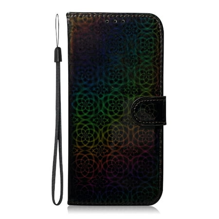 Case for Infinix Hot 20s Wallet Case Card Slot Premium PU Leather Stand Holder Glitter Colorful