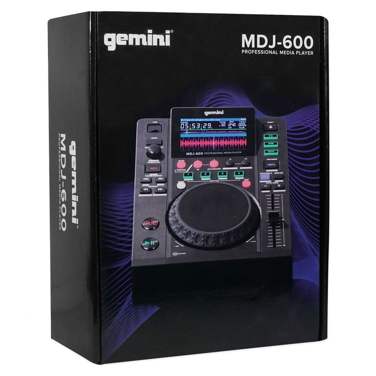 Gemini MDJ-600 Single USB/CD Media Player DJ MIDI Controller+Free