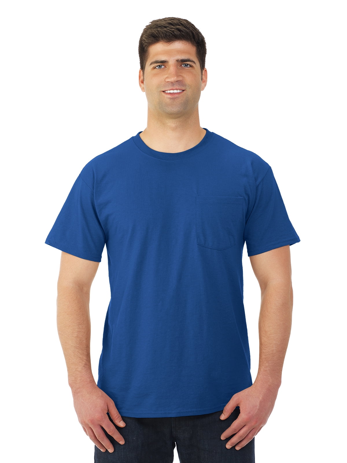 Jerzees Mens DRI-POWER Active Short Sleeve Pocket Crew T-Shirt, 4X ...