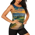 thumbnail image 2 of Logiee Sunflowers At Sunset Print Women's Workout Tank Top, Dry Fit Summer Tank Top,Gym Yoga Workout Sports Tee,Sleeveless Athletic Shirts-Medium, 2 of 7
