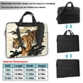 thumbnail image 2 of ZNDUO Colorful Vintage Style Japanese Tiger Pattern Laptop Bag, 13 inch Business Casual Durable Laptop Backpack, 2 of 8