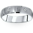 thumbnail image 1 of Mens Comfort Fit Bezel Diamond Wedding 14K Band Ring, 1 of 2