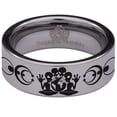 thumbnail image 2 of Grey Alien Tungsten Carbide Ring, 2 of 9