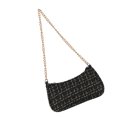 thumbnail image 4 of Chain Shoulder Bag Wearproof Waterproof Polyester Lightweight Portable Women Shoulder Bag for Daily Party Black Free Size, 4 of 8