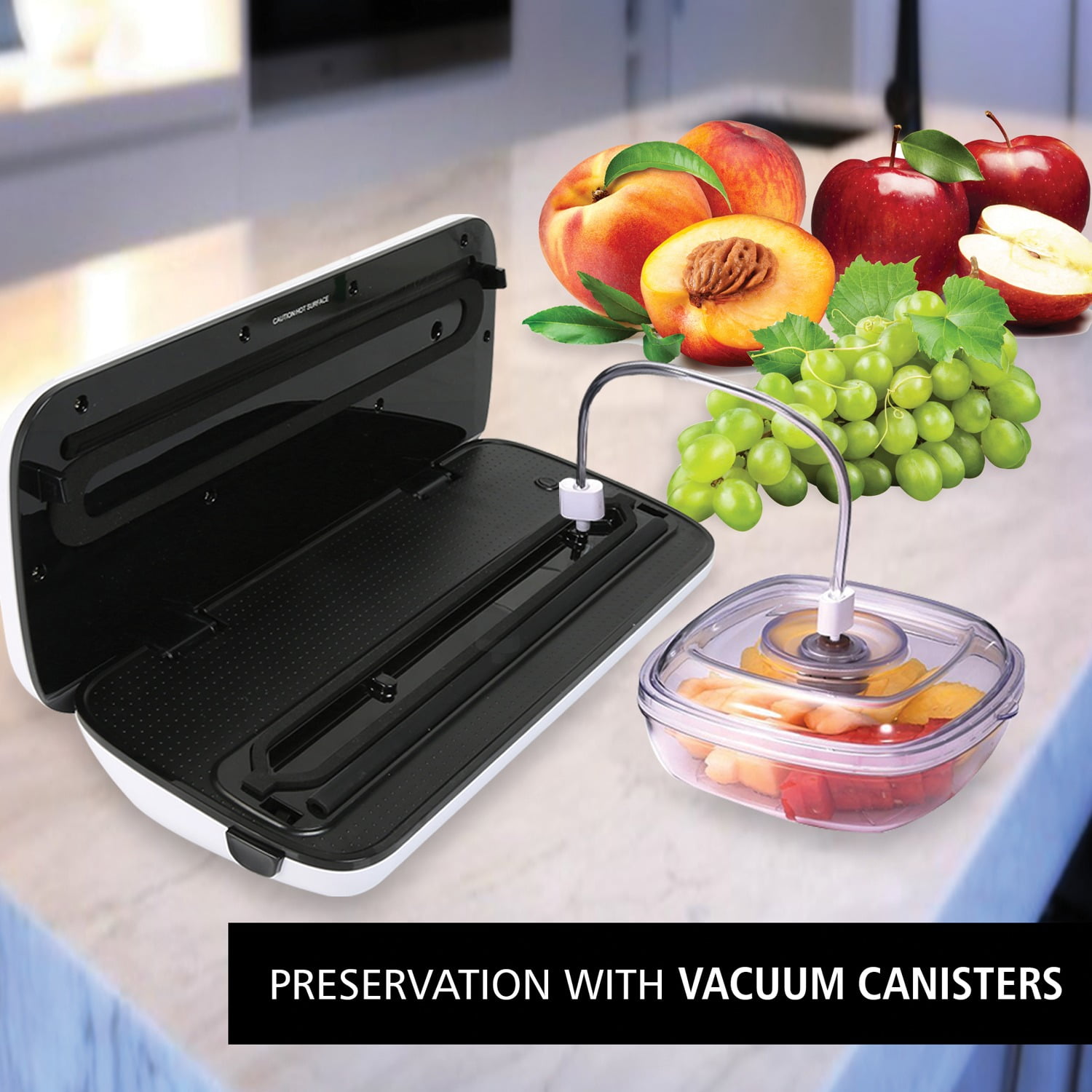 NutriChef PKVS Vacuum Sealer Machine Starter Set | Automatic Bag Sealer |  Compact Food Saver Air Sealing System | Lab Tested Multi-Use Food