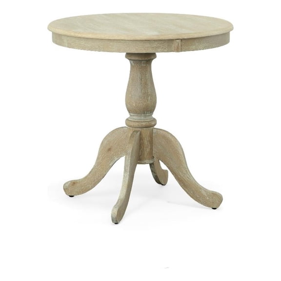 Pemberly Row 30" Round Pedestal Dining Table in Natural Driftwood