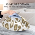 thumbnail image 5 of Satin Pillowcase Envelope Closure Pillow Cover Wrinkle-Resistant & Vibrant Print Gold Leopard Print Pattern, 5 of 7
