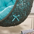 thumbnail image 4 of Modway Chaise Balançoire de Patio Extérieur en Rotin et Acier avec Support Gris/turquoise, 4 of 9