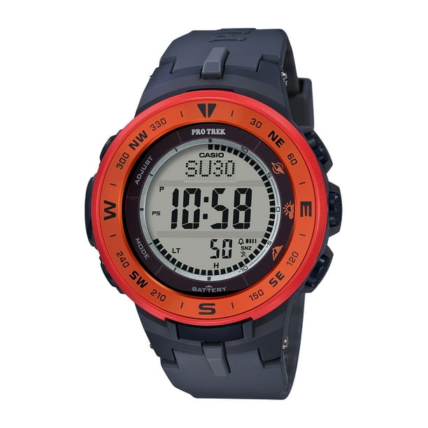 casio watch orange and black