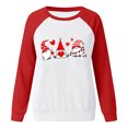 thumbnail image 4 of Camiseta de San Valentín para mujer, regalo para amantes, camiseta de manga larga, camiseta con costuras a juego de colores para mujer Fridja  hkj643, 4 of 6