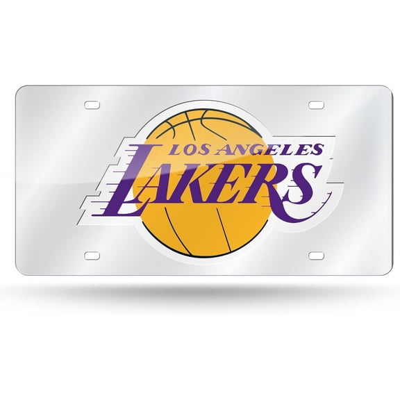 Los Angeles Basketball Lakers Acrylic License Plate Laser Tag
