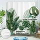 thumbnail image 5 of Toalla de baño de planta verde tropical, tela lavable impermeable, decoración de baño de verano, planta de plátano, hoja de Monstera, hoja de palma con gancho, 72x72 pulgadas JAMW Sencillez, 5 of 5