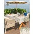 thumbnail image 5 of Outdoor Tablecloths with Umbrella Hole & Zipper, Watercolor Floral Rectangle Tablecloth 52x70 Inch, Spring Leaves Flowers Botanical Beige Waterproof Table Cloth, Patio/Pool/Picnic Table Covers, 5 of 8