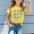 thumbnail image 2 of Girls Short Sleeve Casual Tops with Graphic Print Comfortable Daily Wear for Outdoor Activities, 2 of 4