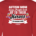 thumbnail image 4 of Inktastic Autism Awareness Autism Mom with Puzzle Ribbons Long Sleeve T-Shirt, 4 of 5