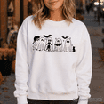 thumbnail image 2 of Ghosts and Cats Spooky Sweatshirt, Whimsical Halloween Sweater for Cozy Autumn Season, 2 of 9