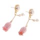 thumbnail image 4 of Pendientes de capullos de flores secas, colgantes de rosas recubiertos de resina epoxi y colgantes de imitación do, 4 of 9
