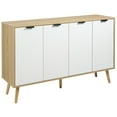 thumbnail image 1 of HOMCOM Buffet de 47 Pouces, Armoire Buffet avec Tablettes Ajustables, Naturel, 1 of 10