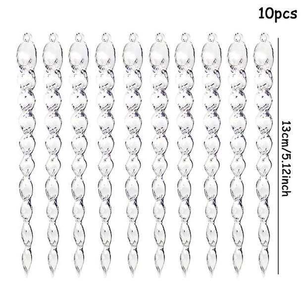 10/20/50pcs 13cm Christmas Simulation Ice Xmas Tree Hanging Ornament