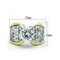 thumbnail image 2 of 2.94 Ct Zirconia Stainless Steel Two Toned Ion Plated Engagement Ring Sizes 9, 2 of 5